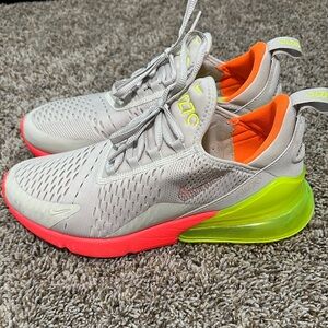 Nike Air Max 270 Sneakers - Gray and Neon